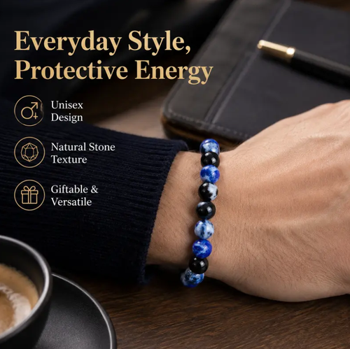Blue Fire Agate Bracelet – Handmade Crystal Jewelry for Clarity, Balance & Protection ✨