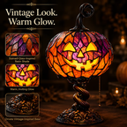 🔥Last Day 49% OFF🎃Vintage Stained-Glass-Inspired Pumpkin Table Lamp