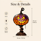 🔥Last Day 49% OFF🎃Vintage Stained-Glass-Inspired Pumpkin Table Lamp