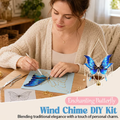 🔥LAST DAY 50% OFF - 🦋DIY Filigree Cloisonne Enamel Butterfly Wind Chime Craft Kit