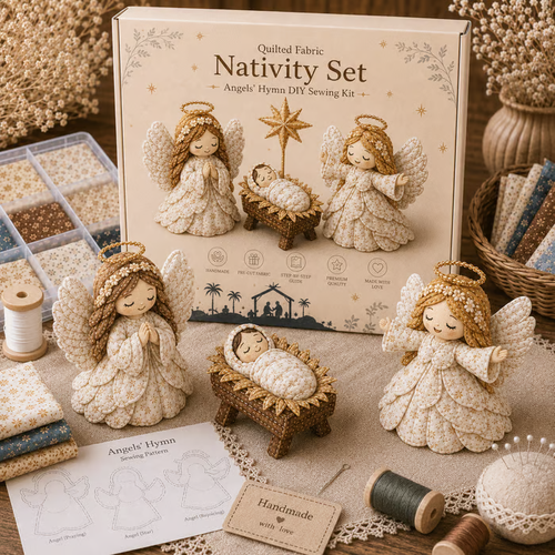 🔥 LAST DAY 50% OFF – ✨ DIY Patchwork Nativity Scene Sewing Kit 🎄 Create a Handmade Christmas Keepsake