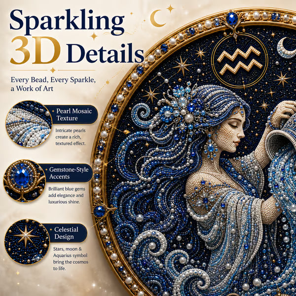 🔥Last Day 49% OFF - DIY 12 Zodiac Signs Pearl Art Kit ♈🌙